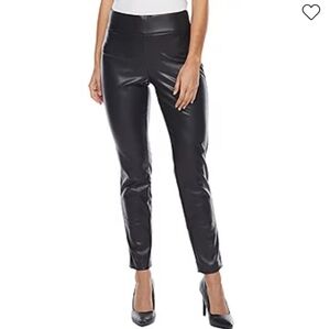 BLACK Label Evan Picone Faux Leather Pants